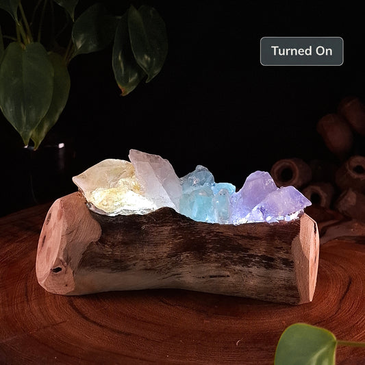 The Four-Crystal Spectrum & Mindil Beach Driftwood Lamp