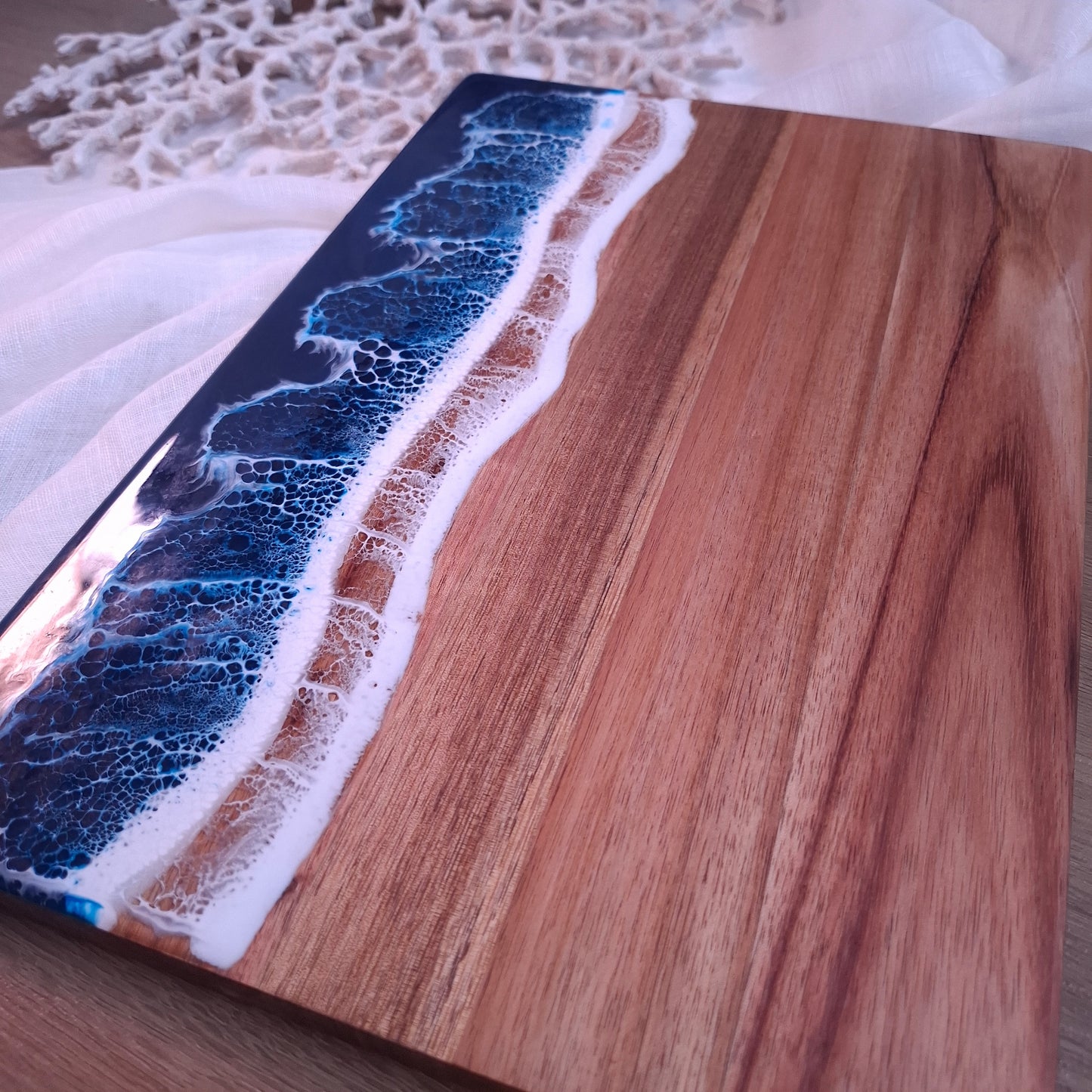 The Ocean Wave Acacia Serving Board