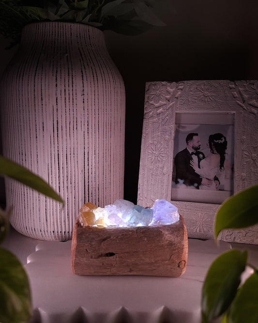 The Sunbleached Mindil Driftwood Rainbow Lamp