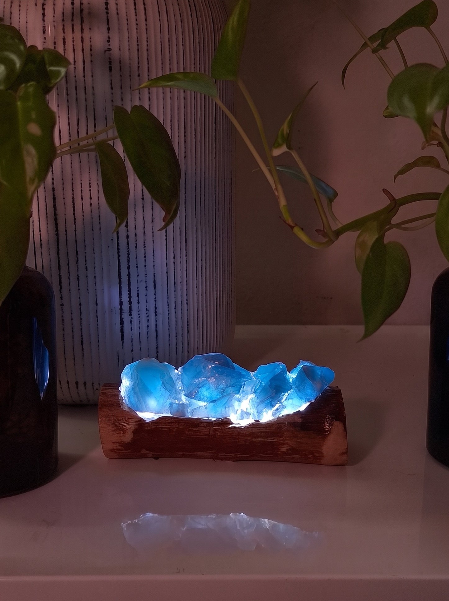The Earth and Aqua Fluorite Lamp