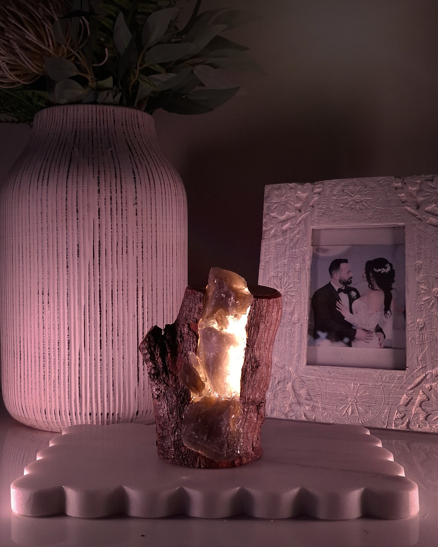 The Comforting Smoky & Clear Quartz Glow Lamp
