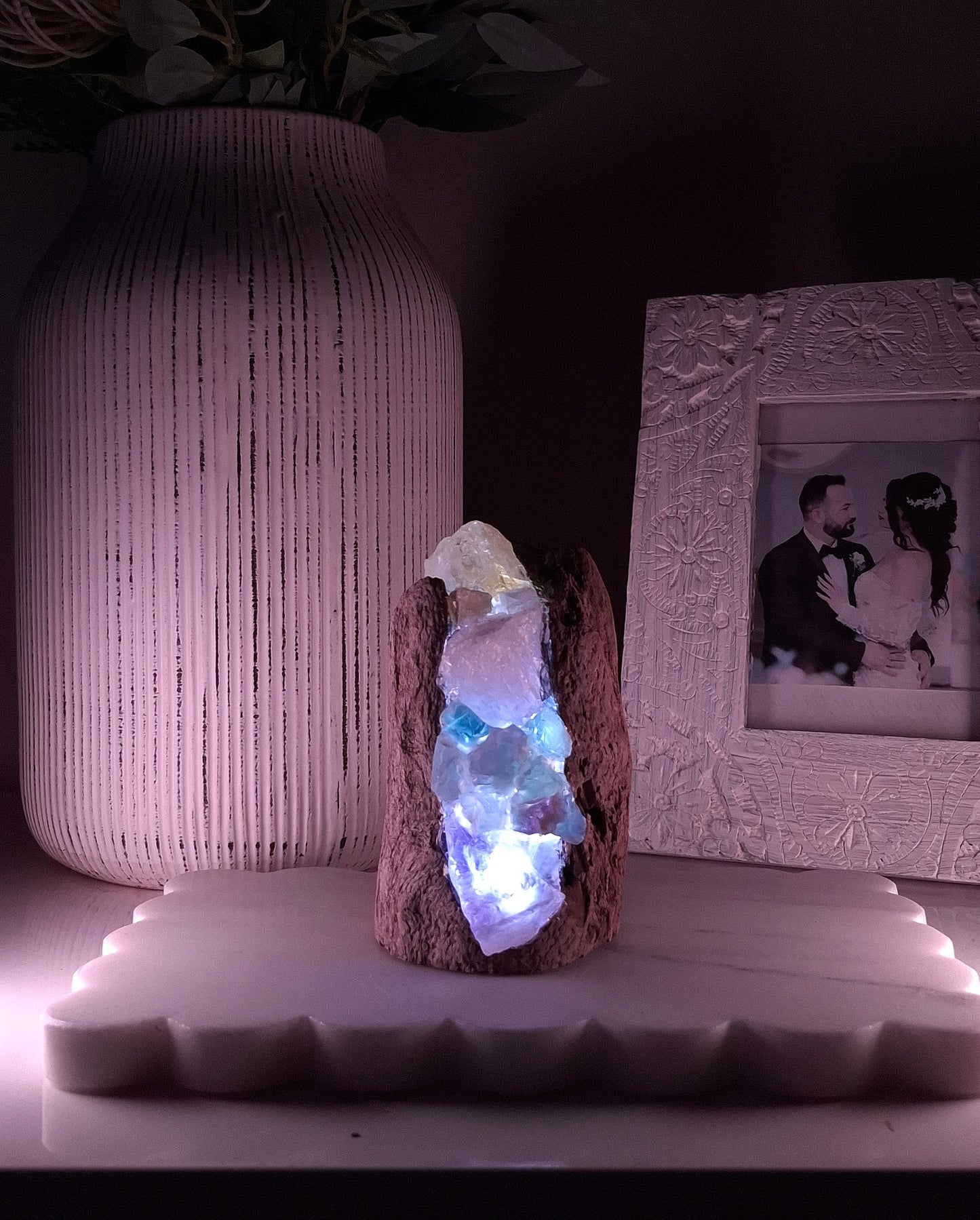 The Mindil Driftwood Rainbow Pillar Lamp