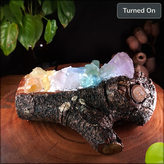 The Cyclone Fina Rainbow Crystal Statement Lamp