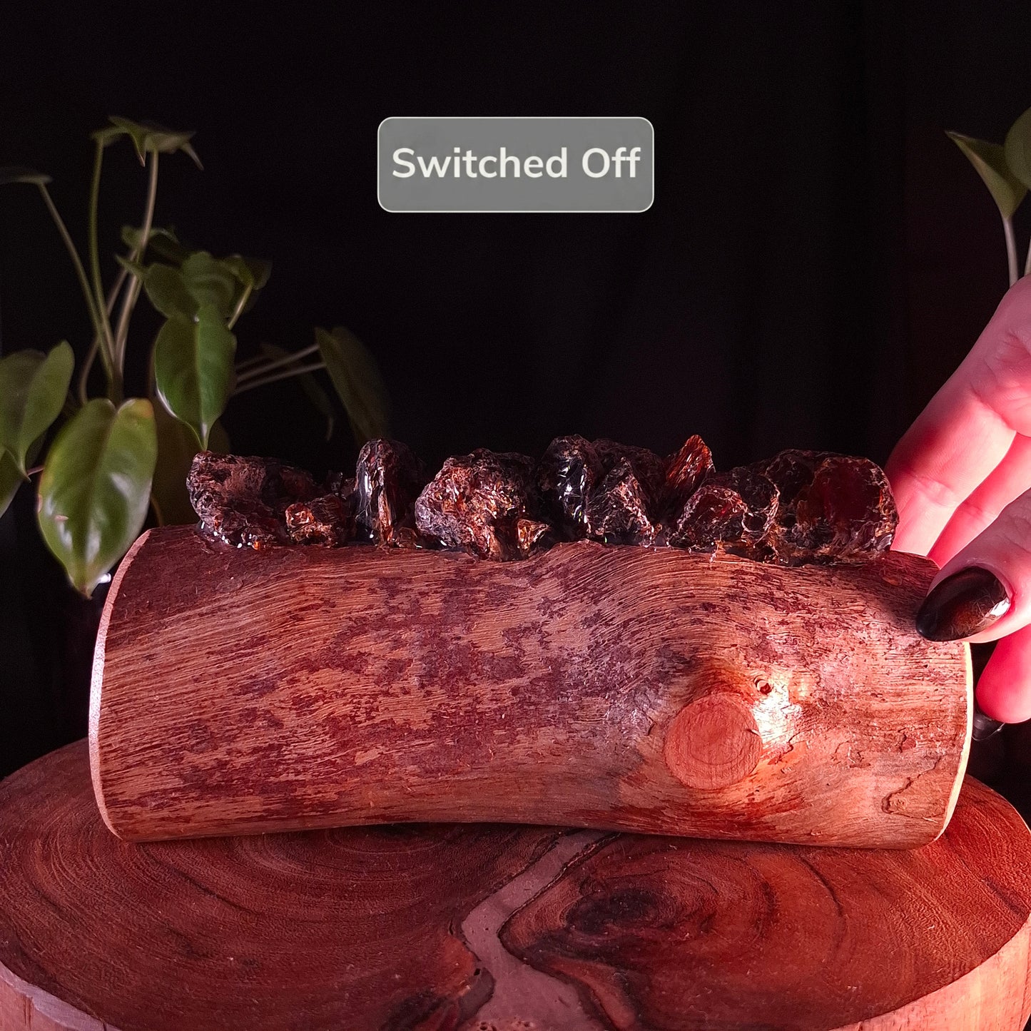 Burning embers eucalyptus lamp