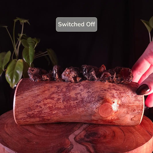 Burning embers eucalyptus lamp