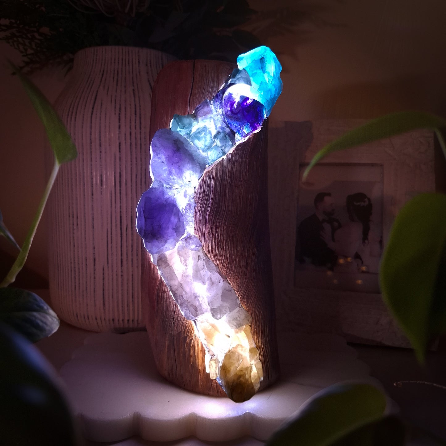 The Cyclone Fina Rainbow Eucalyptus Pillar Lamp