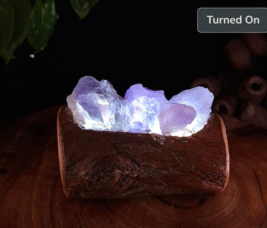 The Humpty Doo Heritage Amethyst & Eucalyptus Lamp