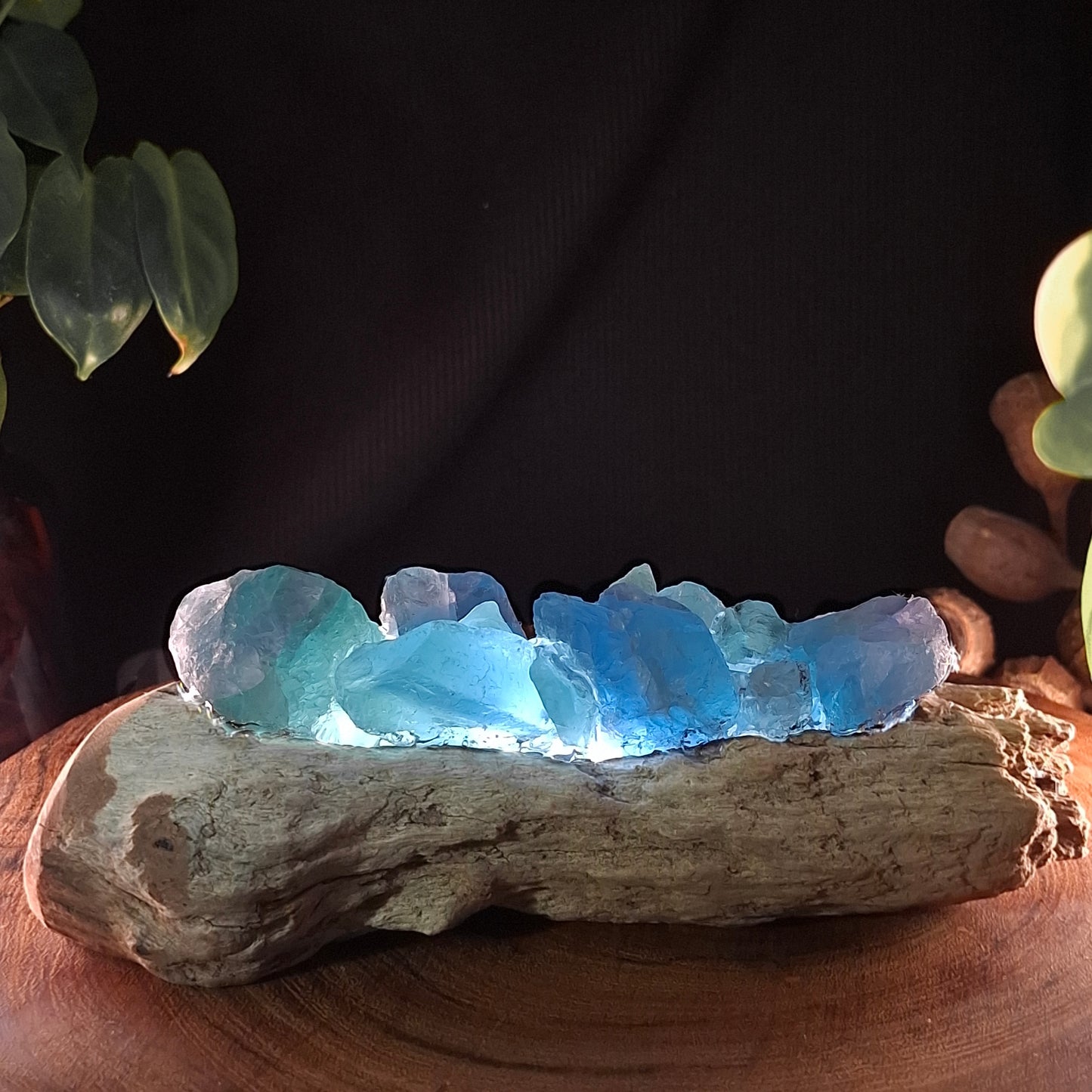 The Ocean Ridge Fluorite Lamp – Hand-Picked Mindil Timber