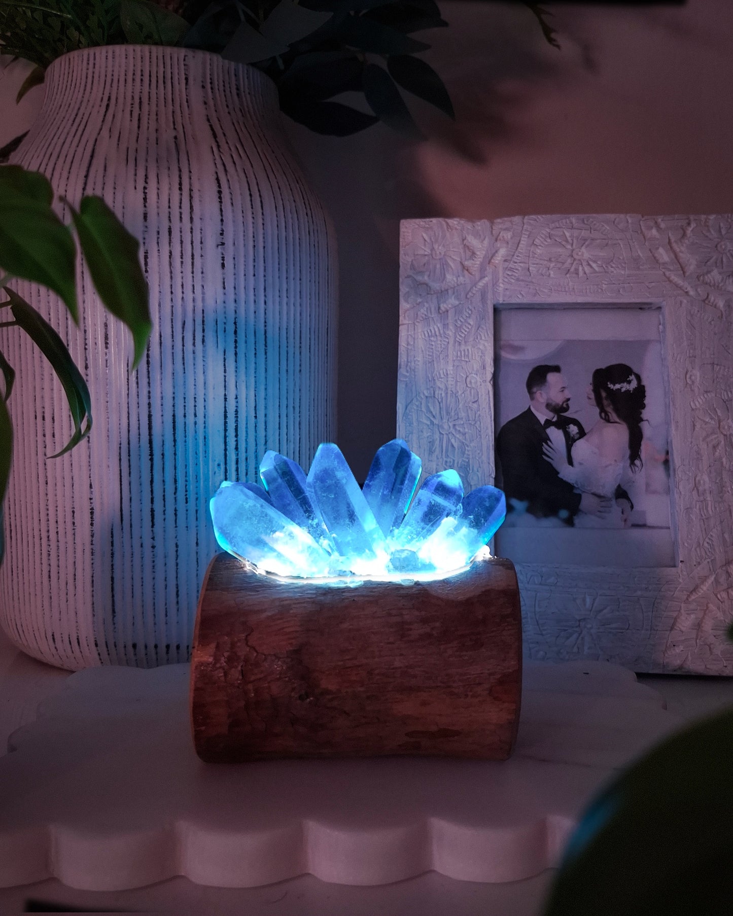 The Aqua Aura & Eucalyptus Accent Lamp